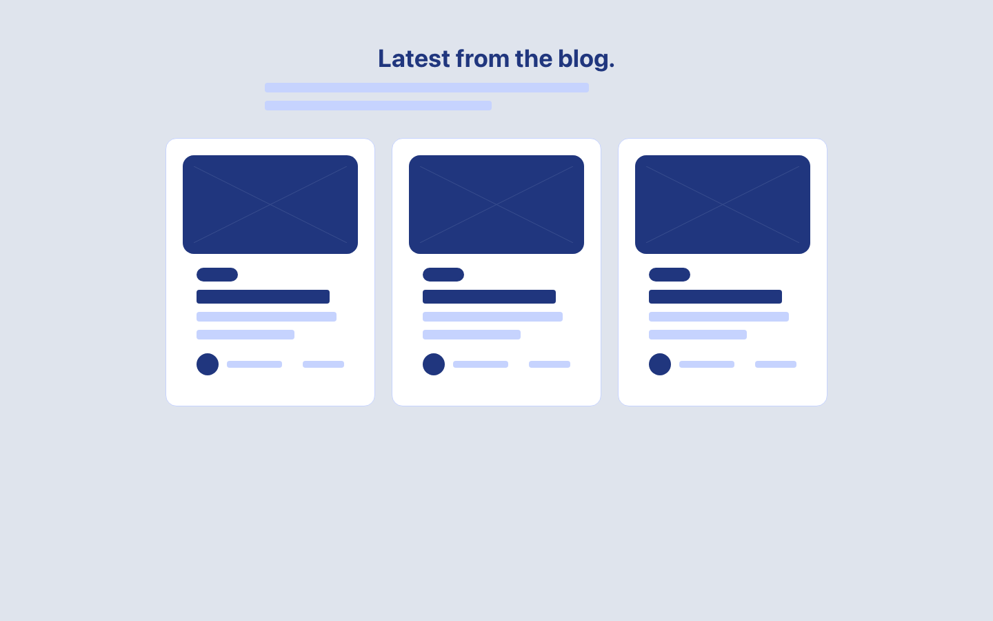 Blog Sections